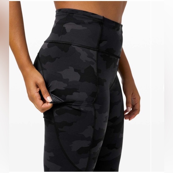 Lululemon Fast and Free Tight II 25" Camo Non-Reflective Nulux leggings Size 4 - Picture 2 of 6